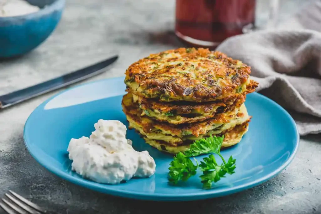 Galettes de pommes de terre et courgette