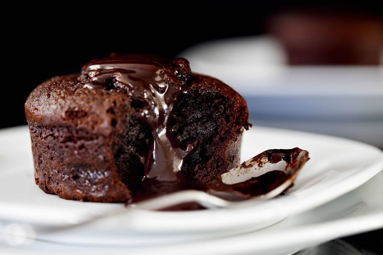 Gâteaux coeur coulant au chocolat