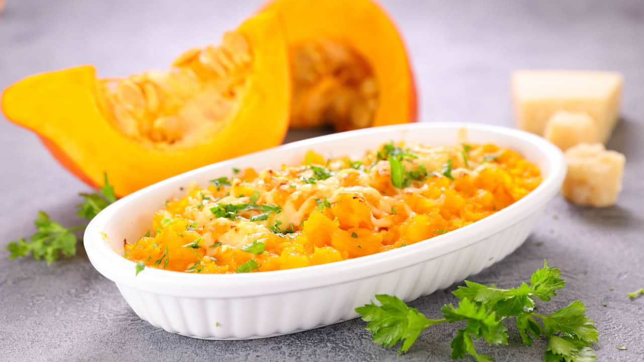 Gratin au potiron au four