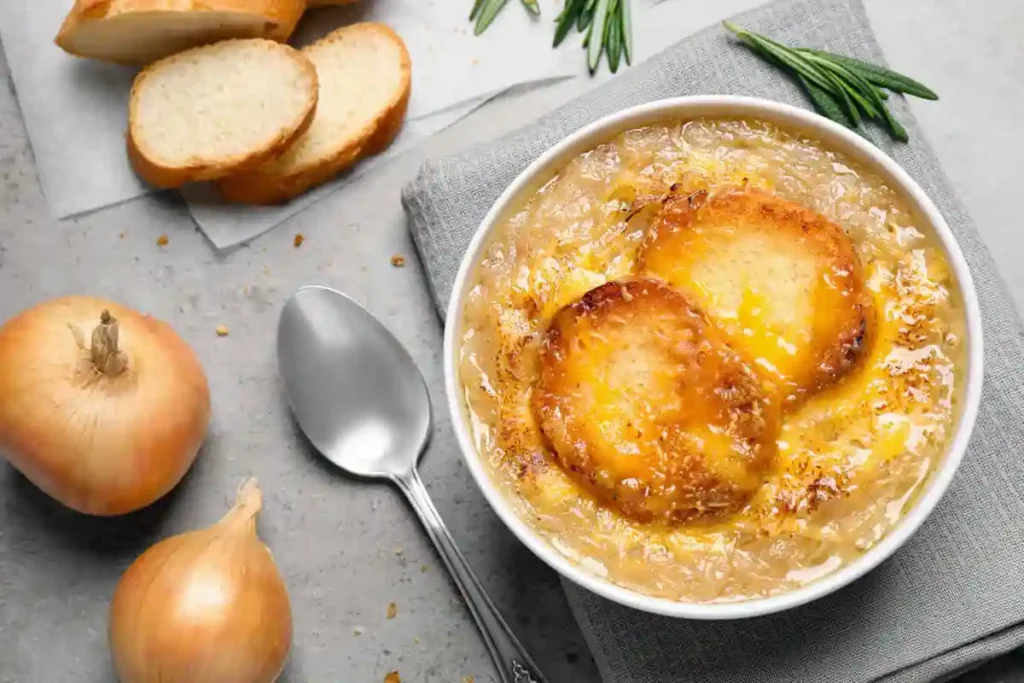 Soupe à l'oignon délicieuse et réconfortante