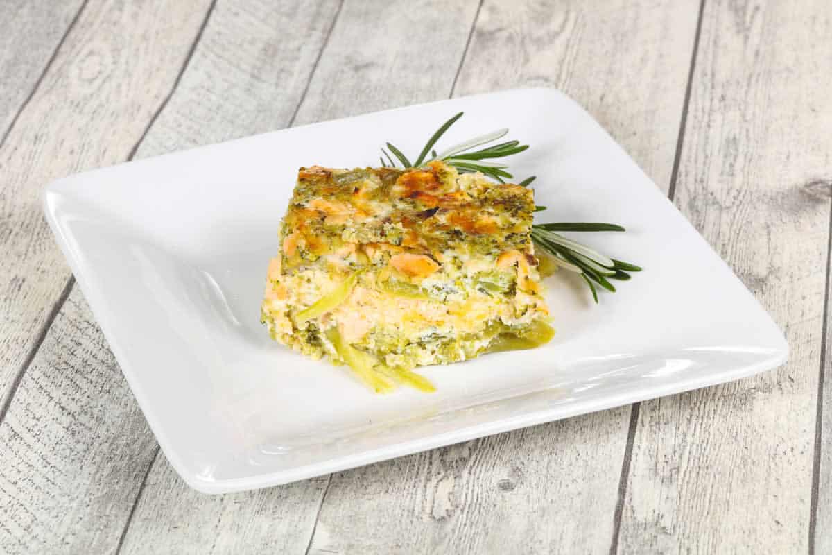 Gratin de brocolis au saumon