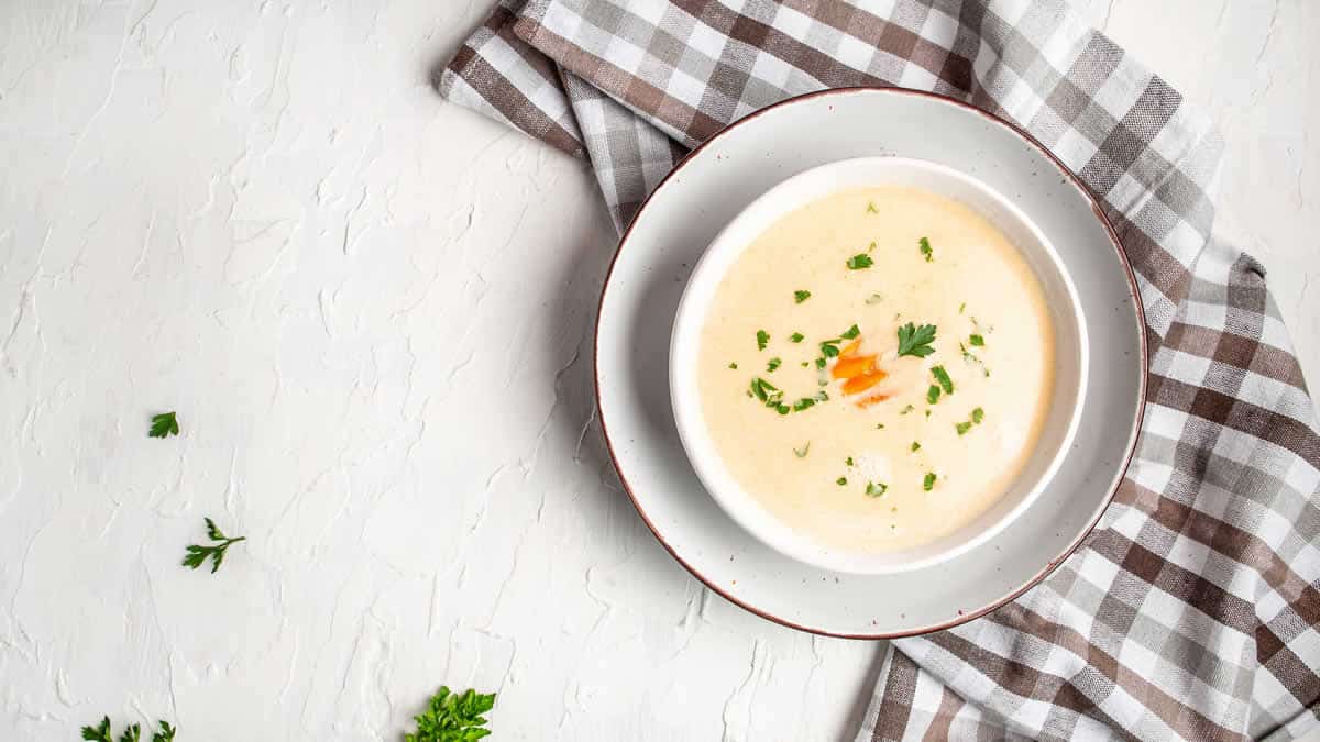 Potage chou fleur à la crème