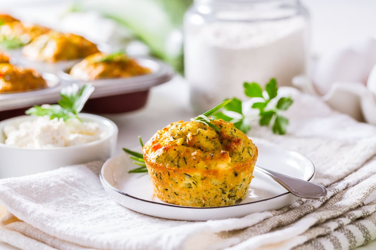 Muffins aux courgettes et fromage feta