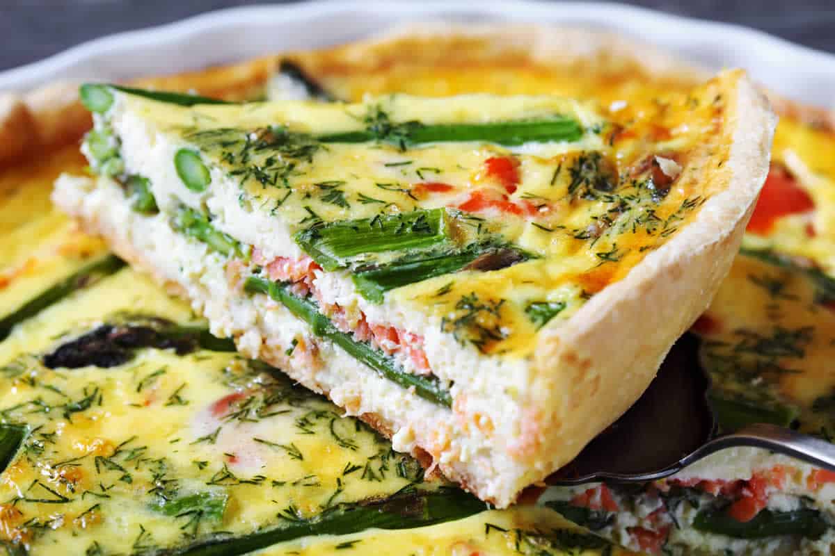 Quiche aux asperges de saumon