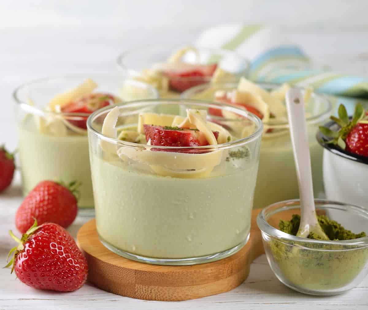 Matcha panna cotta