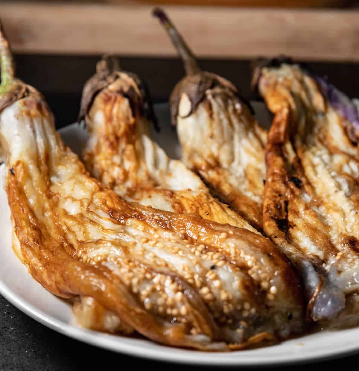 Aubergines grillées au four