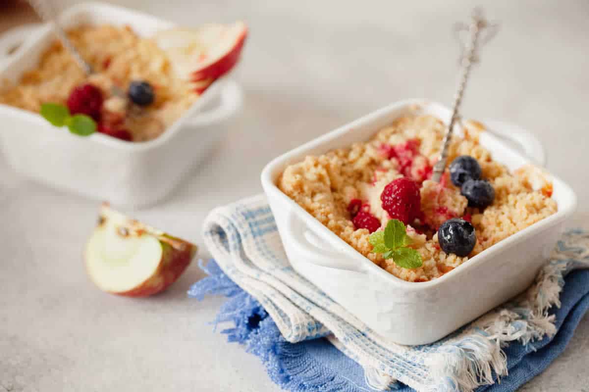 Crumble aux pommes traditionnel