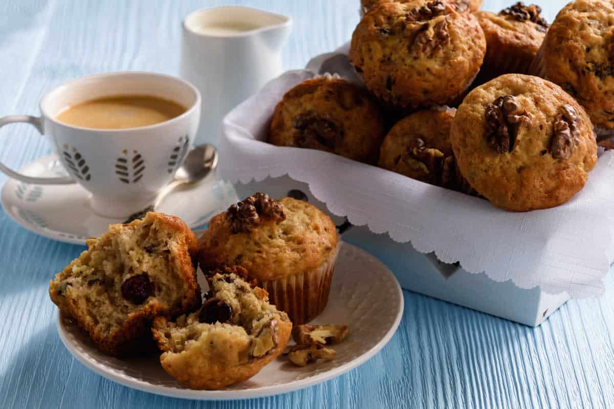 Muffins aux noix et canneberges