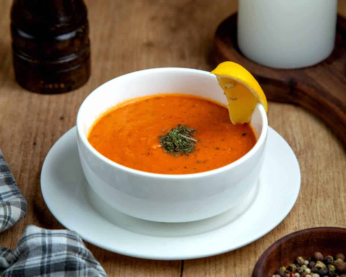 Soupe aux lentilles rouges corail