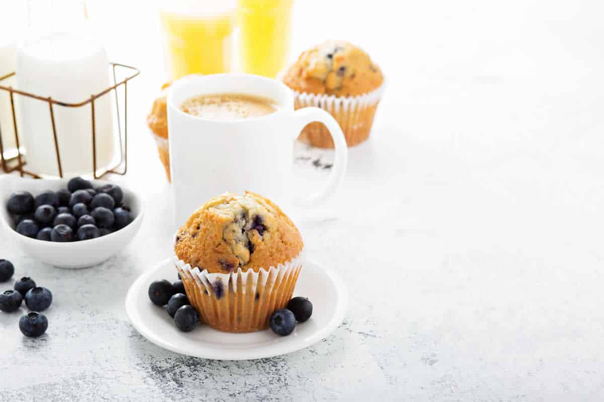 Muffins moelleux aux myrtilles