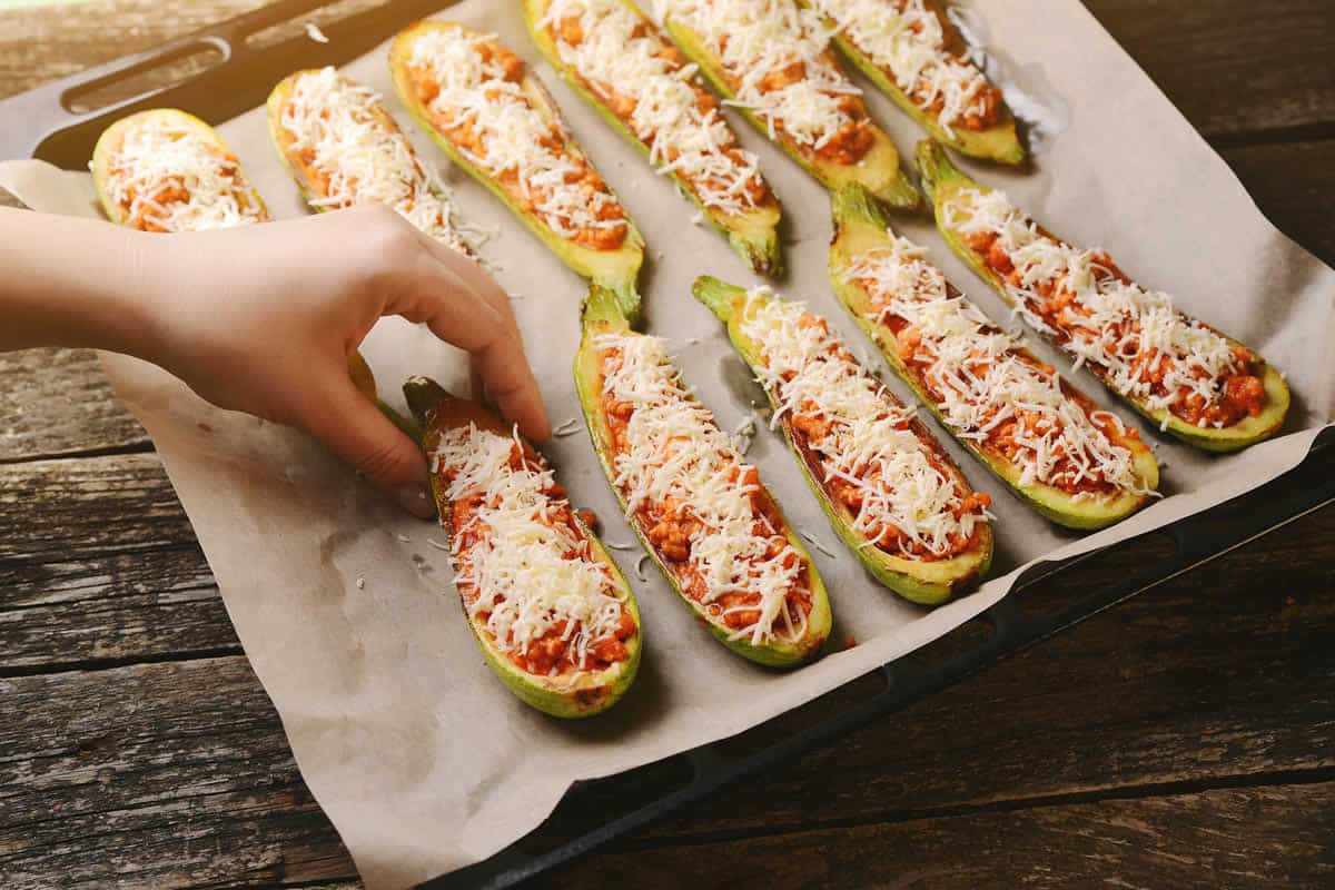 Courgettes farcies à la viande hachée