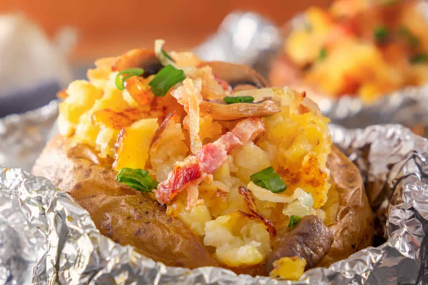 Papillote pommes de terre au bacon