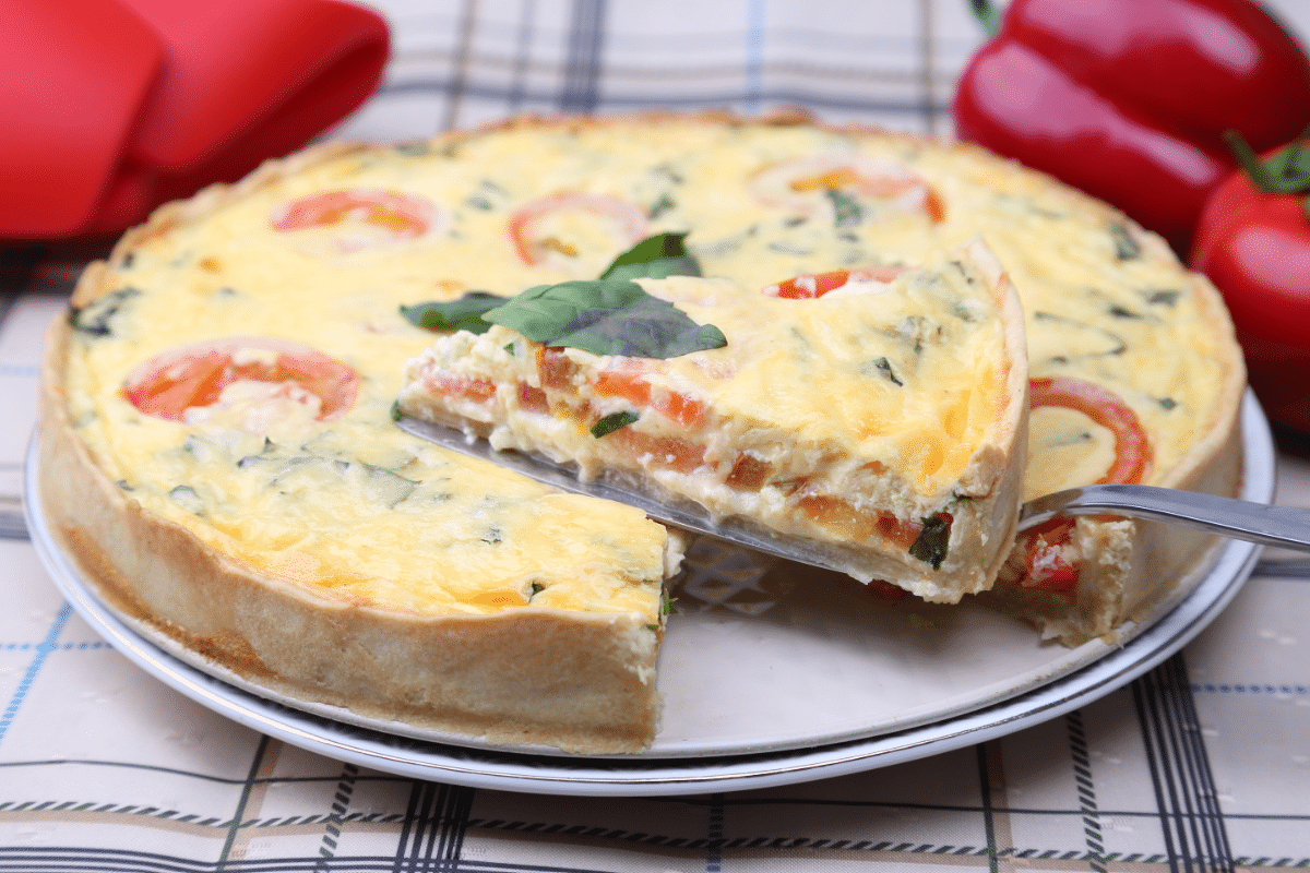 Quiche tomates et basilic
