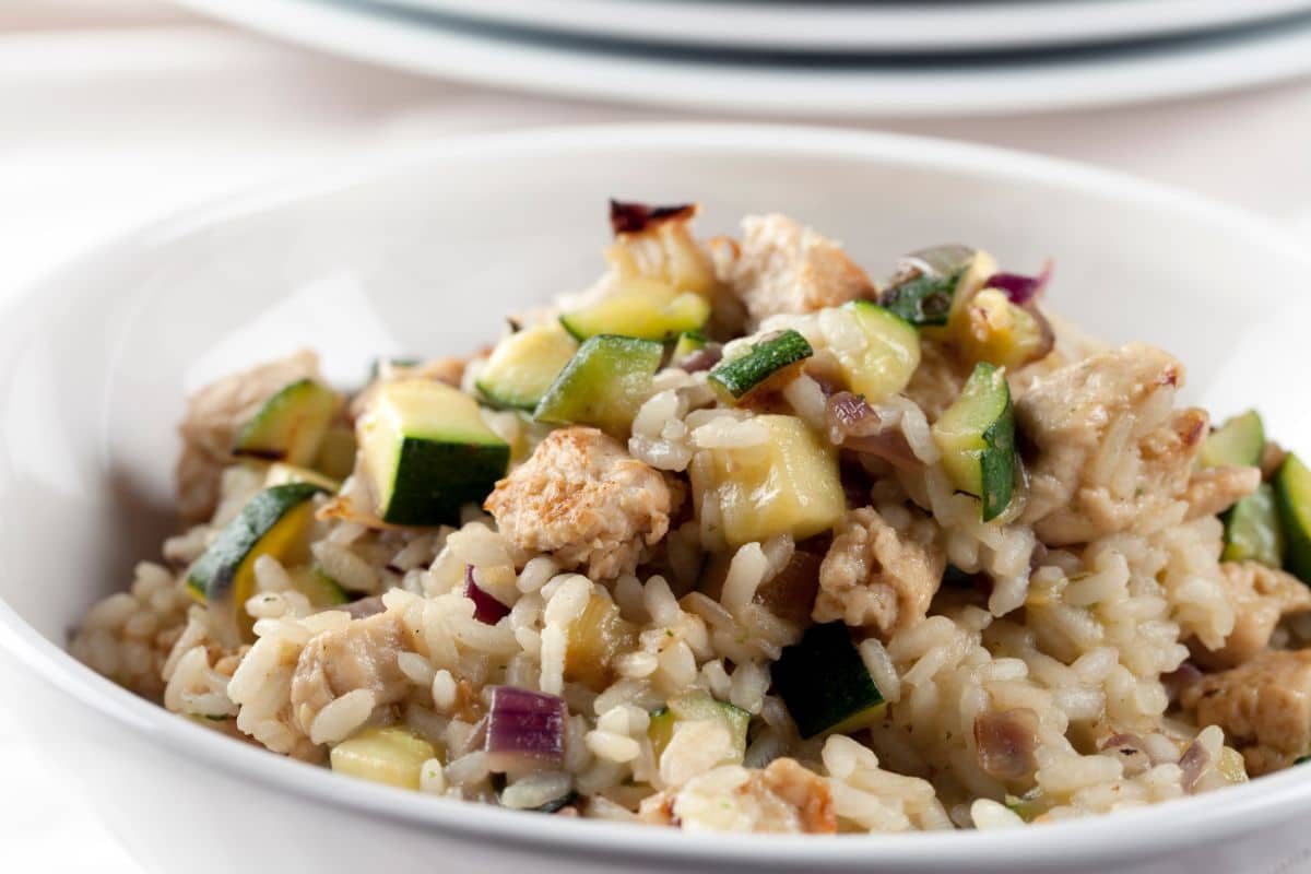 Risotto courgette pour 4 personnes