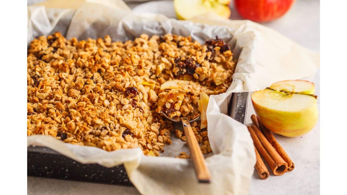 Crumble de pommes aux flocons d'avoine