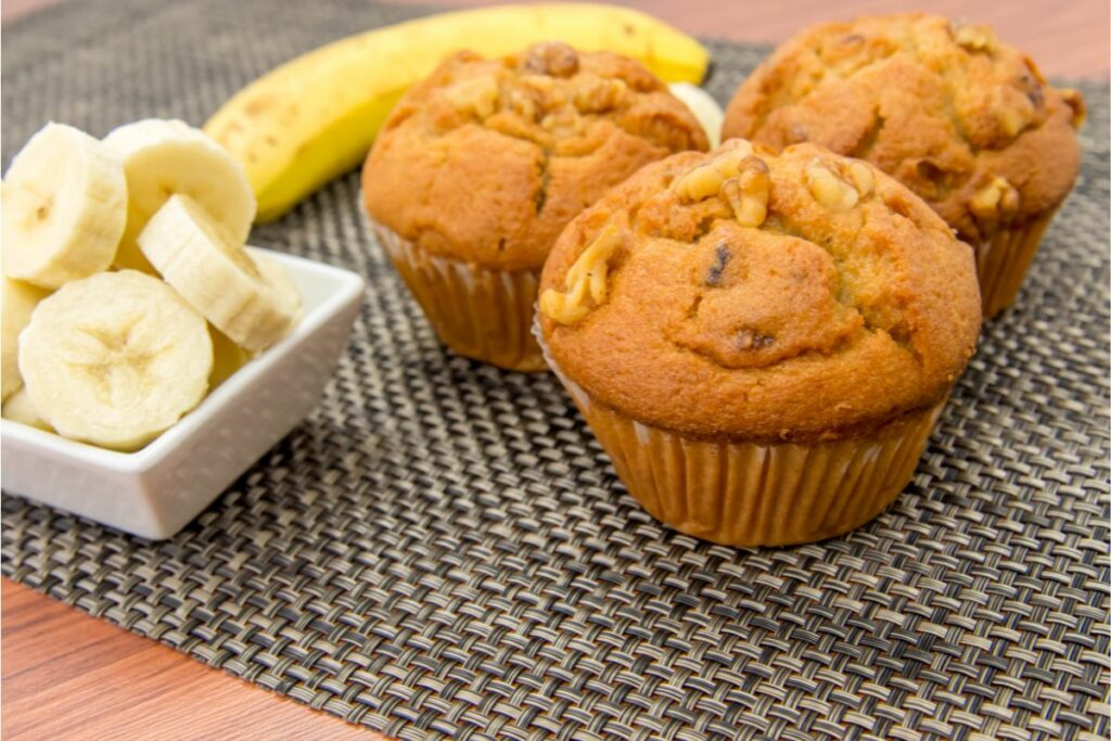 Muffins bananes et noix