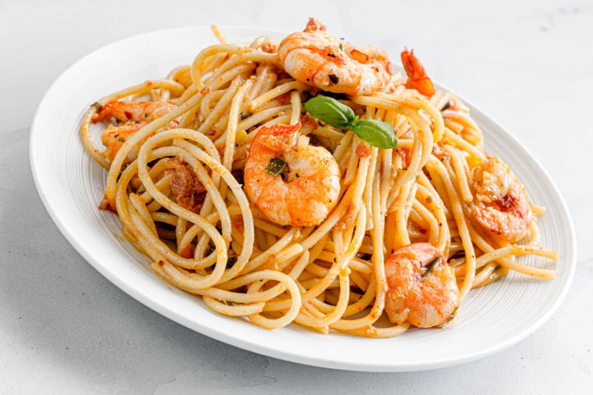 Pâtes aux crevettes
