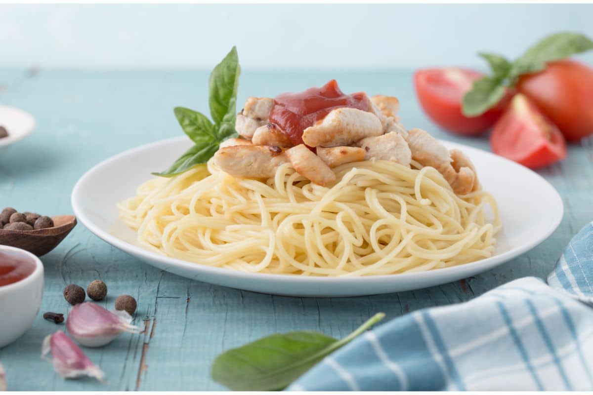 Spaghetti au poulet