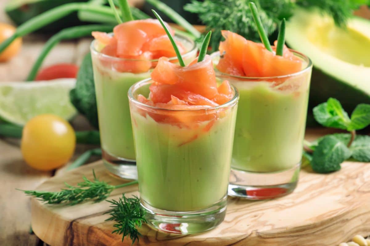 Verrine avocat saumon