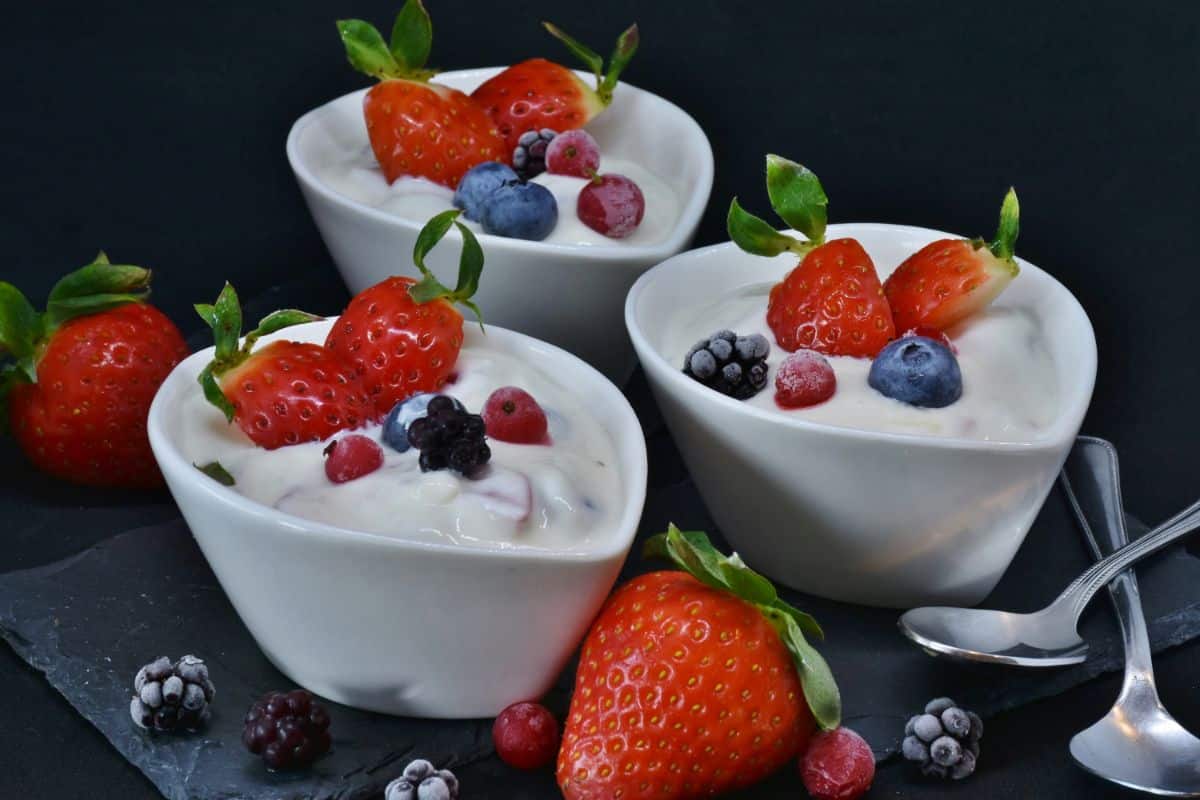 dessert au fromage quark et aux fruits