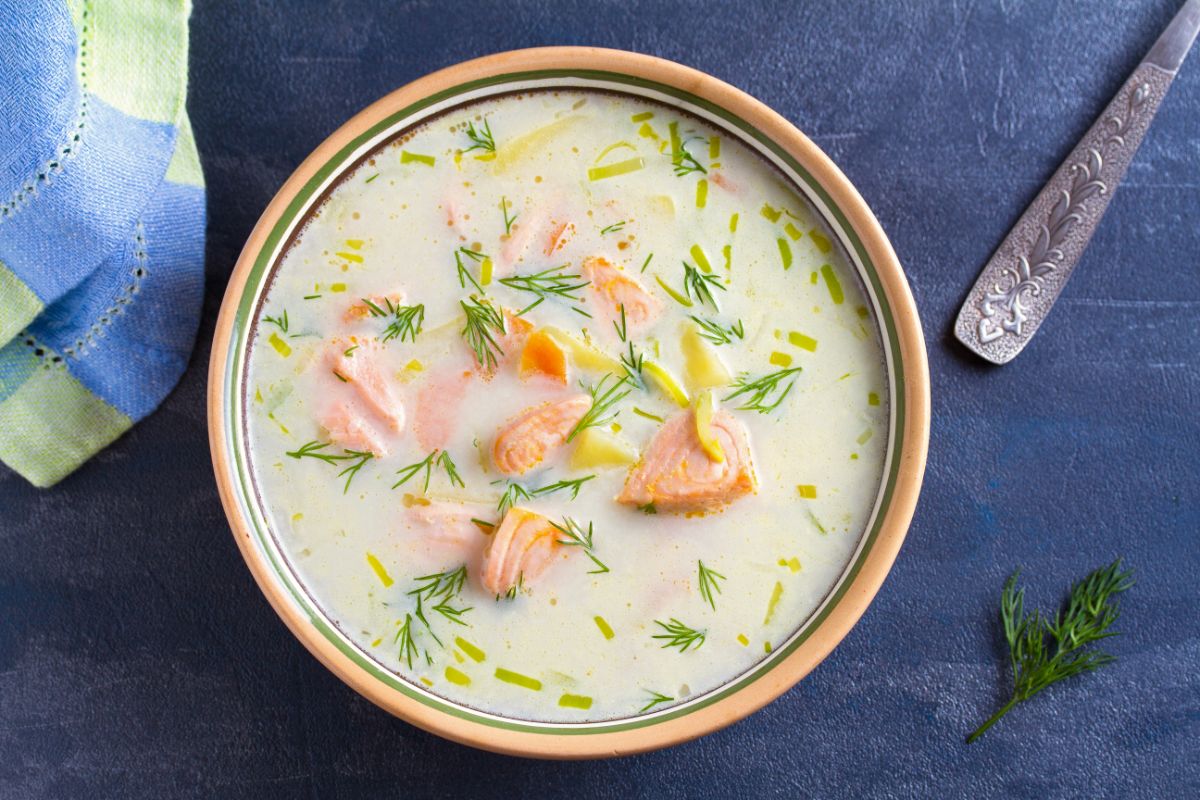 Soupe Crémeuse au Saumon