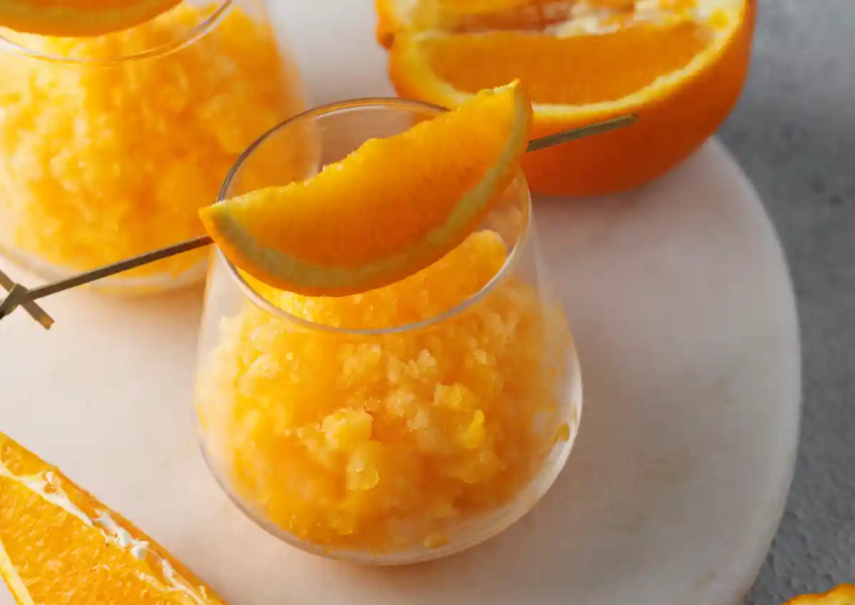 sorbet orange sans sorbetière