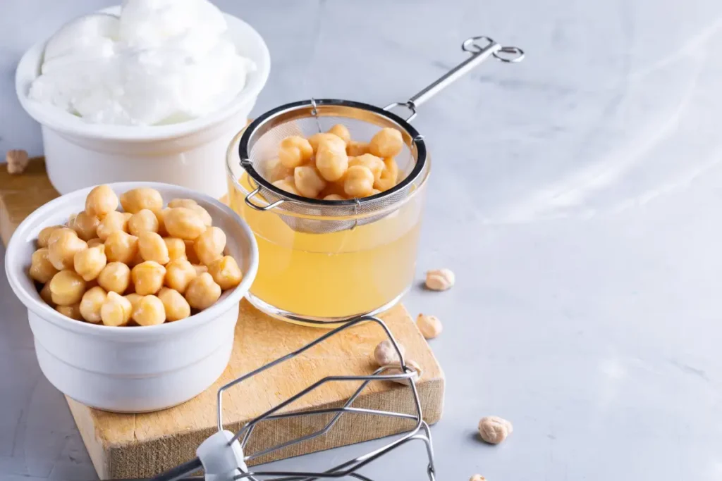 Aquafaba aux pois chiches