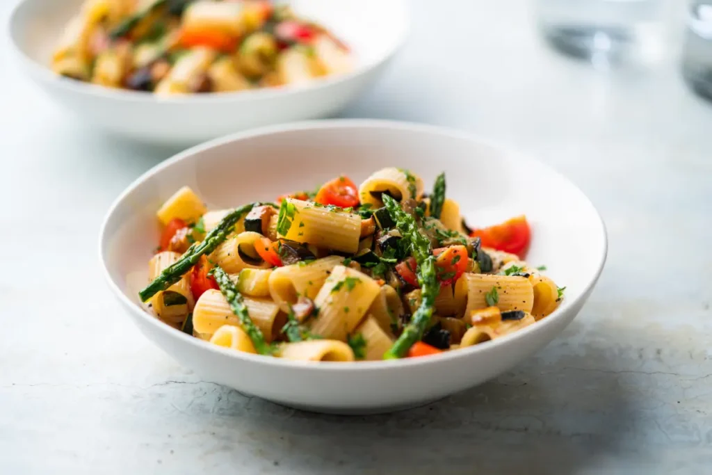 Salade de pâtes aux légumes grillés