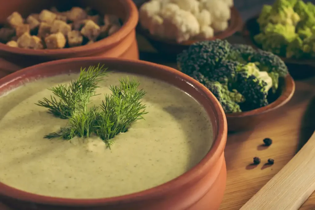 soupe crémeuse au brocoli