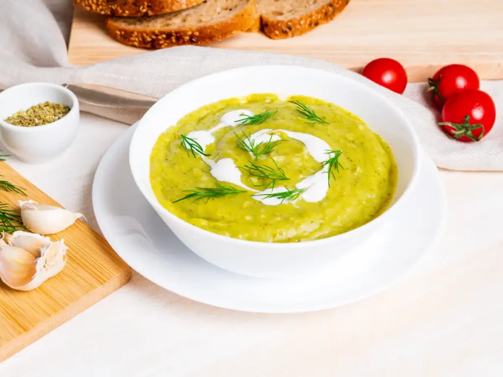 Soupe de courgettes au Saint-Môret au cookeo