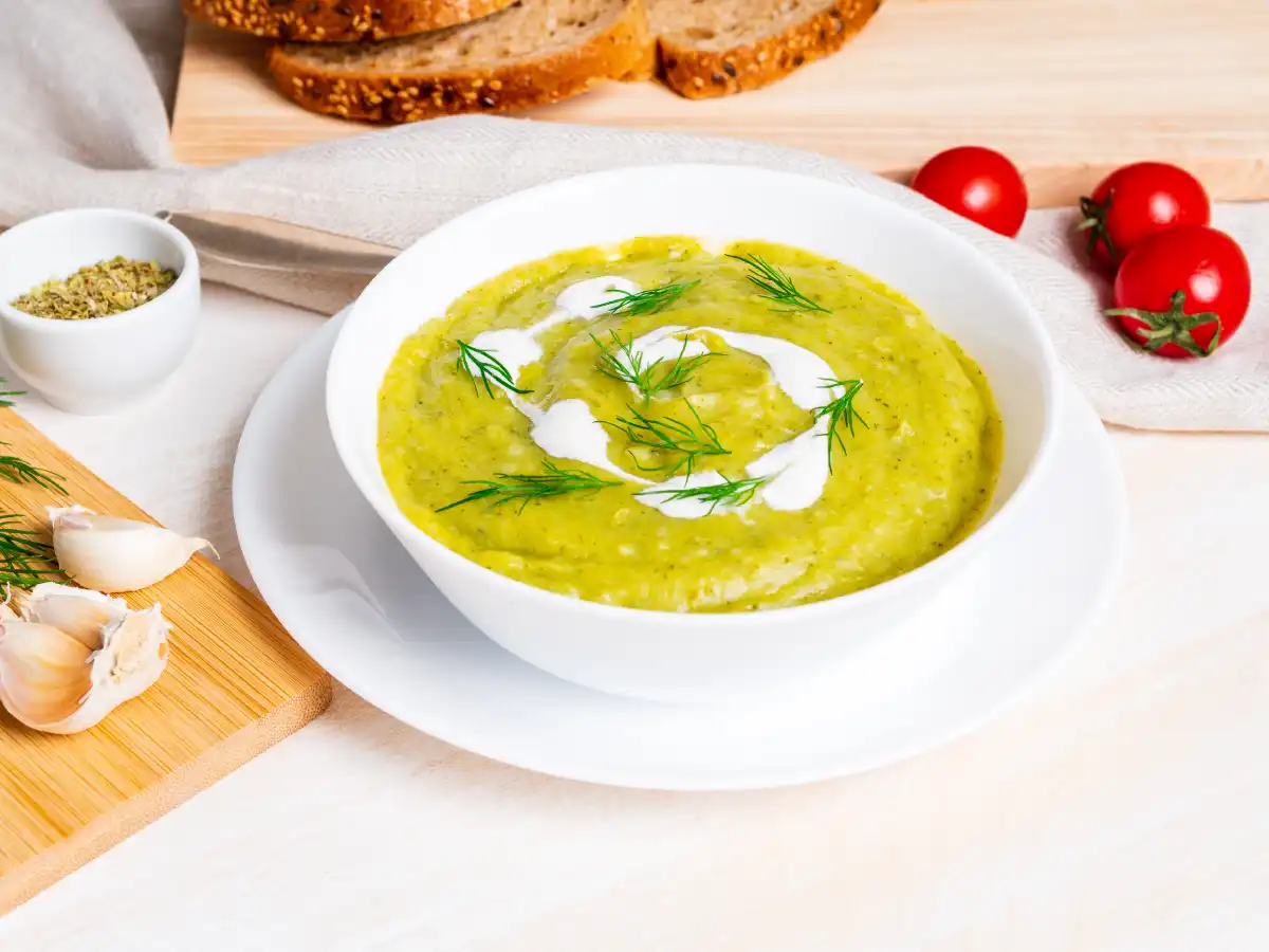 Soupe de courgettes au Saint-Môret au cookeo