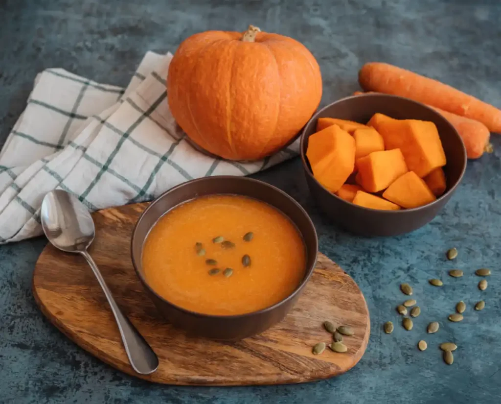 Soupe de citrouille et carotte