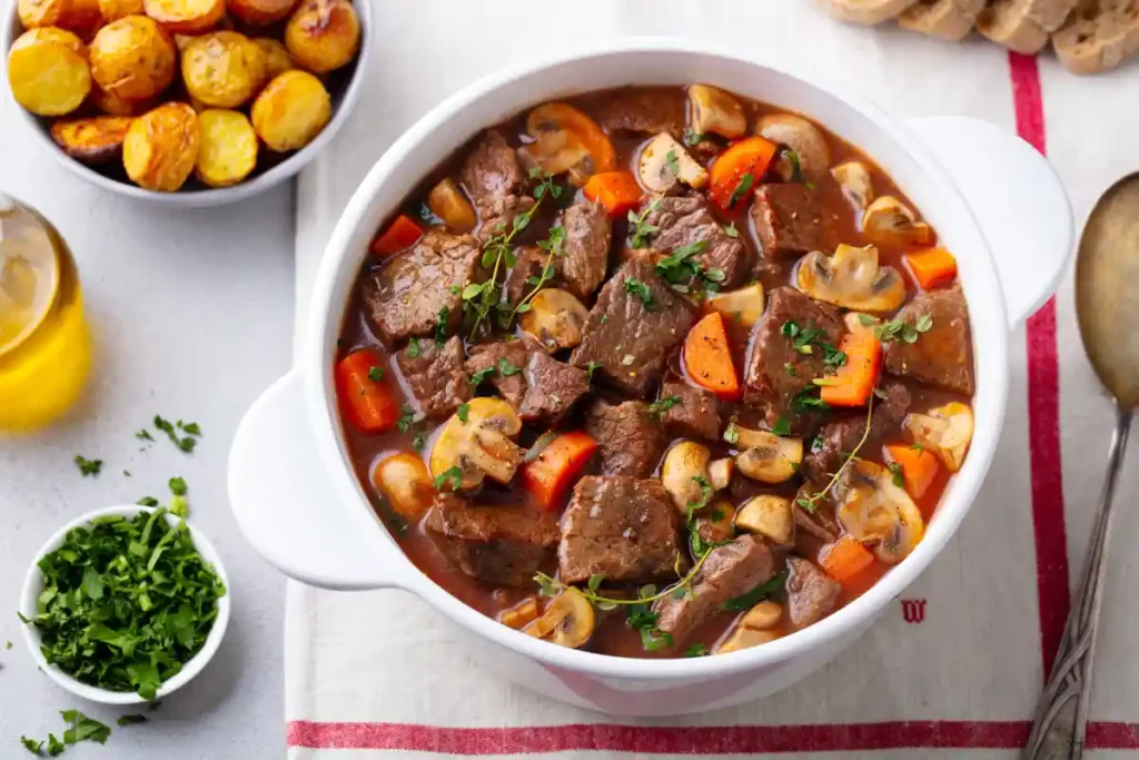 bœuf bourguignon sans vin