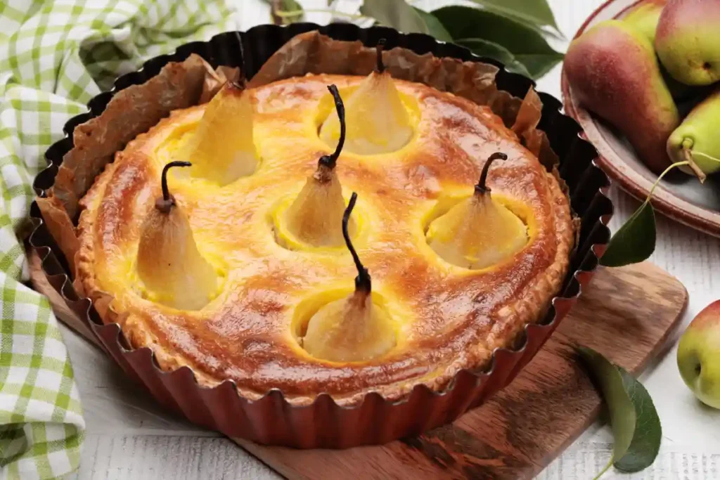 Tarte aux poires entières