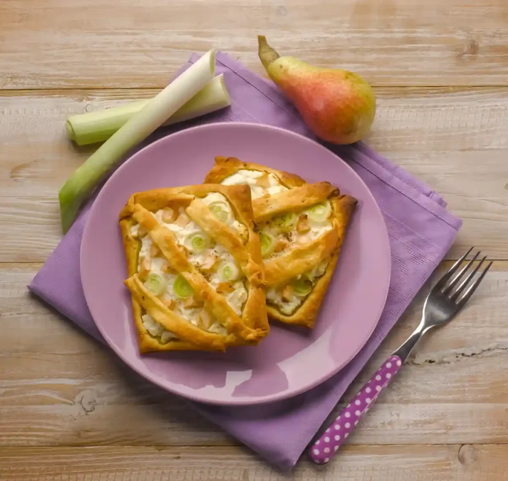 tarte à la ricotta poire et poireau