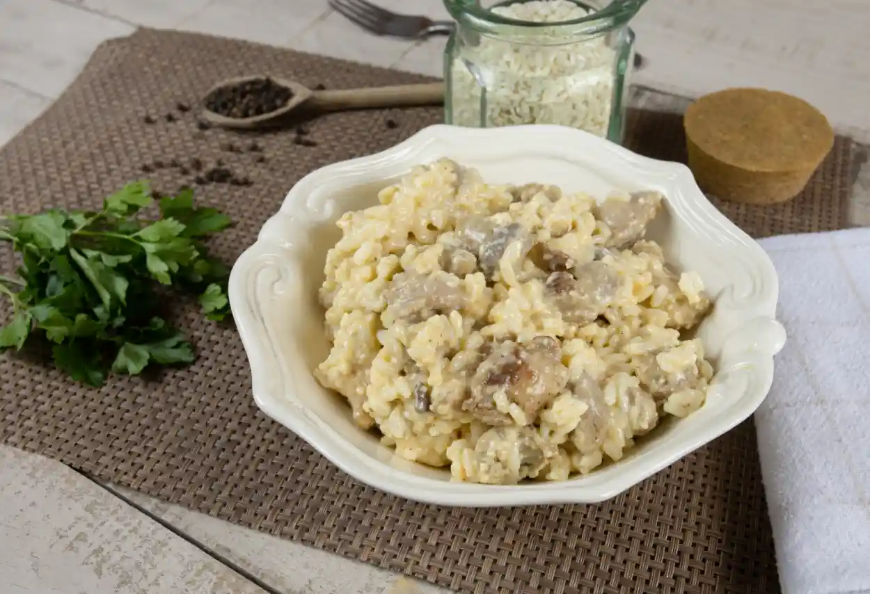 Risotto poulet champignon au Cookeo