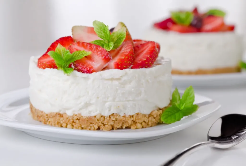 mini cheesecakes aux fraises sans cuisson