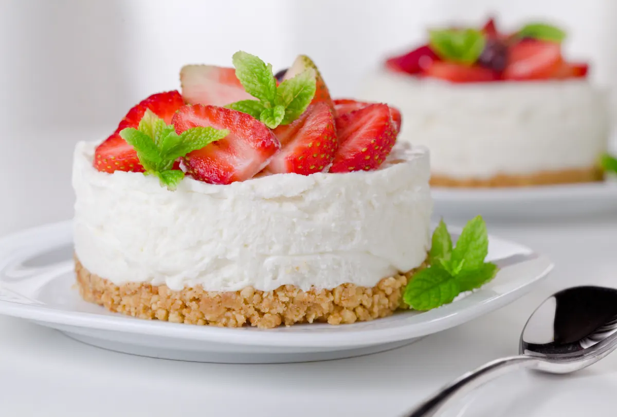 mini cheesecakes aux fraises sans cuisson