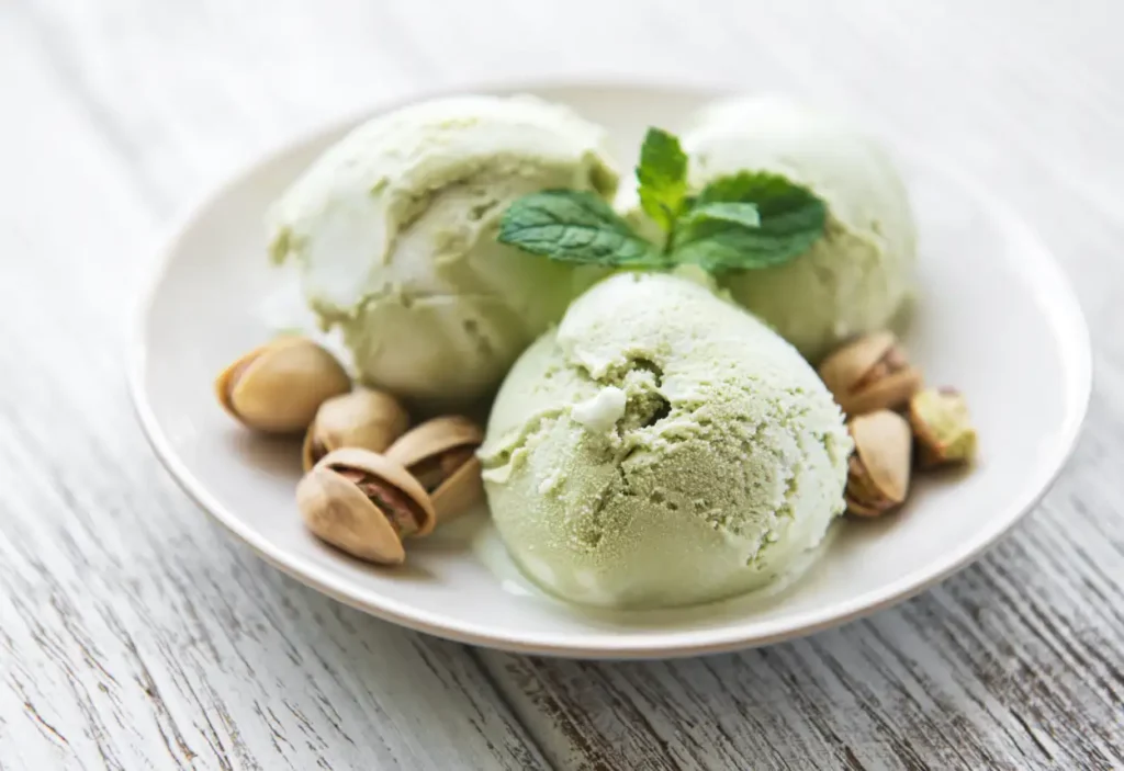 glace à la pistache