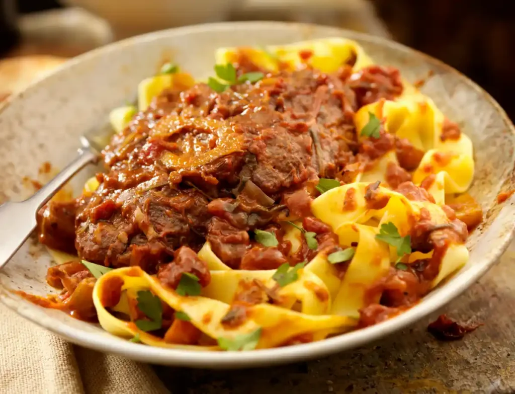 pappardelles au ragoût de bœuf braisé