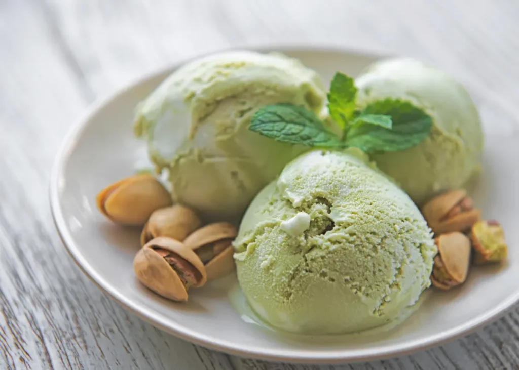 Glace à la pistache sans sucre